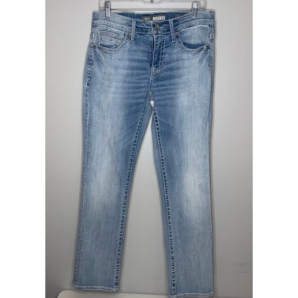BKE Carter Mens Size 30S Straight Leg Light Wash Class Fit Denim Blue Jeans - Picture 2 of 9